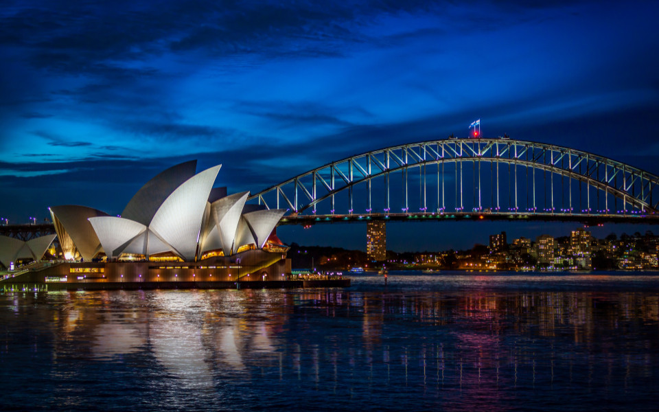 Das Sydney Opera House ist ein Wahrzeichen von Sydney, Australien.