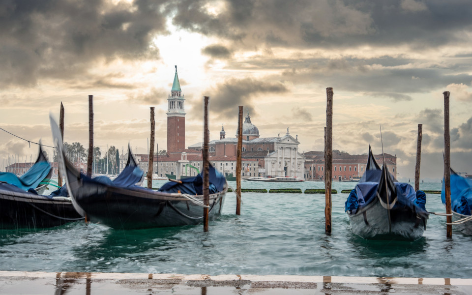 Gondeln-in-Venedig